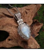 Exquisite Victorian Antiqued Set Style Opalesant Water Drop Moonstone Pe... - $45.11 CAD
