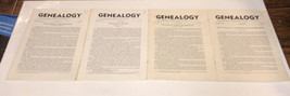 Genealogy By Willard Heiss Vintage 1980 Lot Of 4 Issues  - £13.52 GBP