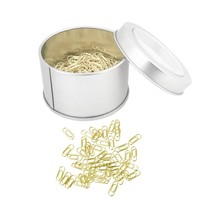 200 Thin Mini Paper Clip Gold Super Cute Tiny Paperclips 3/5 Inch Stainl... - $18.99