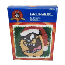 Vintage 1997 Latch Hook Kit Looney Tunes Taz Devil Christmas New Nos Sealed - £29.52 GBP