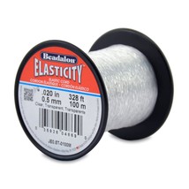 Beadalon Elasticity Stretch Cord, 0.5 mm / .020 in, Clear, 100 m / 328 ft - £34.75 GBP