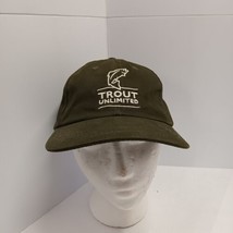 Trout Unlimited Hat Green Embroidered Adjustable Baseball Fly Fishing Cap - £11.06 GBP