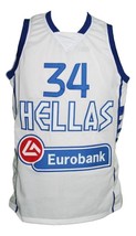 Giannis Antetokounmpo Custom Greece Basketball Jersey New Sewn White Any Size - £27.96 GBP+