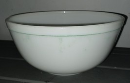 Vintage Pyrex 403 White with Green Stripe Line Around Top Rim Mixing Bow... - $13.99