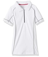 Cherokee Girls&#39; Uniform-Jersey Polo with Zip Plaquet NWT 6X White Navy - €7,78 EUR