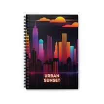 Urban Sunset Spiral Notebook - Ruled Line - £10.29 GBP