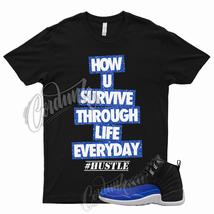 HUS T Shirt for J1 12 Hyper Royal WMNS Metallic Silver Game 5 Racer Blue 1 - £18.44 GBP+