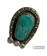 Vintage Old Pawn Navajo Sterling Silver Turquoise Ring Size 6.5 - $653.57