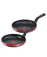 Tefal Red Delight Induction Frying Pan 2p (24+28cm) Dishwasher Oven Safe... - $184.52