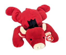 TY 1997 Red Pillow Pals Retired Bull Plush with Tag Beanie Baby Stuffed Animal - £13.43 GBP