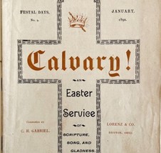 Calvary Victorian 1892 Easter Service Sheet Music Carol Booklet DWAA19 - $59.99