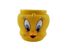 1992 WB Looney Tunes Promotional Plastic Cup Mug Tweety Bird 3D - $126.24 MXN