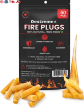 50-Pack Fire Plugs Waterproof Fire Starters for Camping Survival Emergencies New - £54.55 GBP