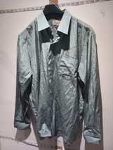 Vintage Silk 100% Pure Silk Green Long sleeve Shirt Size L  Express Shipping - £39.56 GBP