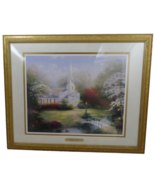 Thomas Kinkade Hometown Chapel 18x22 Matted &amp; Framed Accent Print w/COA - $60.50 CAD