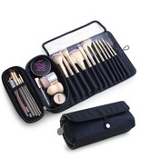 Makeup Brush Bag Organizer Cosmetic Case Foldable Travel Brush Holder Pouch - £14.90 GBP