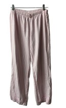 Victorias Secret   Womens Size  PJ Pants Pink White Stripe Soft Long Banded Legs - £8.53 GBP