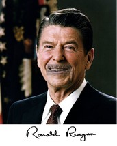 President Ronald Reagan Official Portrait Autographed 8X10 Photograph - £6.67 GBP