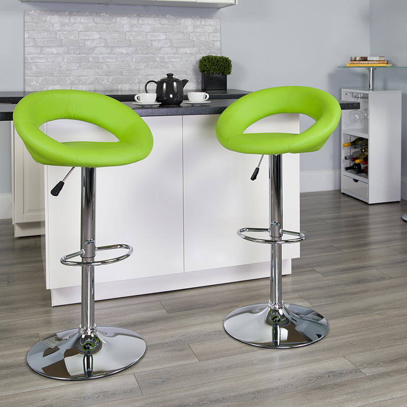 Green Vinyl Barstool DS-811-GRN-GG