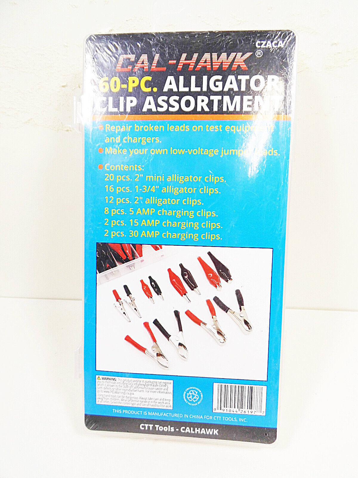 60 Pcs Assorted Alligator Clips Jumper Leads AMP Clip Set PVC Coated Cal... - $11.29