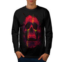 Wellcoda Liquid Metal Death Mens Long Sleeve T-shirt, Biker Graphic Design - £18.26 GBP