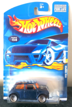 New Hot Wheels Mini Cooper Car Blue Checkered Top 1/64 Scale 2001 Collec... - $7.91