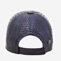 Boss Navy Blue Python Leather Cap image 4
