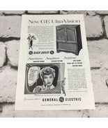 1952 Print Ad GE Ultravision Television Set TV Advertising Art I Love Lucy  - £7.73 GBP