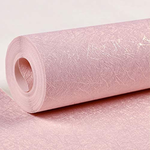Cohoo Home Silk Pink Peel and Stick Wallpaper Self Adhesive Removable Pink Wallp - £9.33 GBP