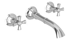 Newport Brass 3-2401/26 Double Handle Wall Mounted Bathroom Faucet with Metal Cr - £332.37 GBP