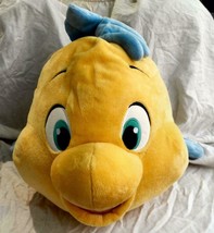 Flounder Little Mermaid Disney Store Stuffed Plush Doll 24&quot; Large Giant Big Fish - £18.51 GBP