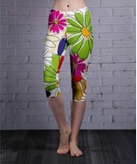 Lily White Floral Capri Leggings XL - £16.86 GBP