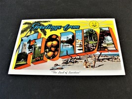 The Land of Sunshine, Greetings from Florida - 1961 Postmarked Postcard.  - £5.44 GBP