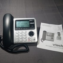 VTech CS6649 Expandable Corded / Cordless Phone System - Silver black - WORKS - £12.54 GBP