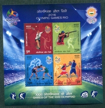 India 2016 MNH - Olympic Games Rio - Minisheet - $2.00