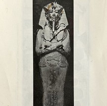 1942 Egyptian Gold Coffin Tutankhamun Print Antique Ephemera 8 x 5  - £15.67 GBP
