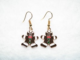 Xmas In July!! Gold Gingerbread Man 3/4&quot; Earrings Reduced!!! - £2.26 GBP