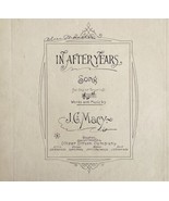 In After Years Waltz 1891 Sheet Music Victorian J.C. Macy Oliver Ditson ... - £55.87 GBP