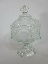 Vintage Fostoria Coin Glass Clear Lidded Wedding Bowl Candy Dish with Lid - £31.14 GBP