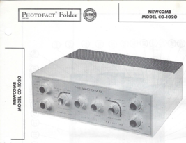 1957 NEWCOMB CO-1020 Amplifier Photofact MANUAL 7 Channel 20 Watt Amp CO... - £7.62 GBP