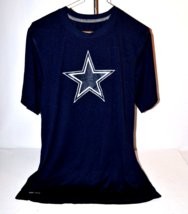Dallas Cowboys Shirt Men&#39;s S Blue Nike Dri Fit Star NFL Tee Casual Athletic - $14.36