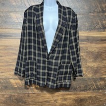 Studio C Modern Plaid Blazer Jacket WOMENS Size 14 Y2K Preppy Office Col... - $396.91 MXN