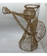 Gold Colored Sparkle Angel w/ Horn Christmas Tree Topper Table Mantle Decor - €14,71 EUR