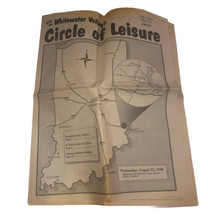 Whitewater Valley Circle Of Leisure Wed, Aug 22, 1990 Newspaper - £5.37 GBP