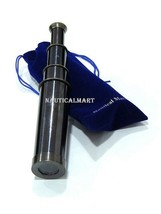Captain&#39;s Spyglass Hand Held Antique Black Finish Brass Telescope - $752.67 MXN