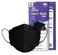 Black AirQueen Nano Fiber Filter Face Safety Mask for Adult, Individuall... - £11.97 GBP+