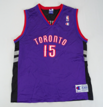 Vtg Vince Carter Jeunes XL (18-20) Champion Toronto Raptors NBA Jersey Mauve #15 - $22.74