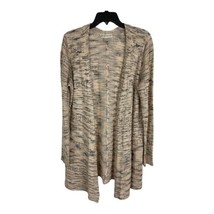Knox Rose Womens Sweater  Shirt Size Large Shawl Long Sleeve Beige Gray Cardigan - £17.07 GBP