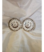 Arabia Singapore Finland Saucers, with a Brown Asian Scene - $535.04 MXN