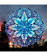 Blue Crystal Like Flower Wind Spinner 10&quot; /w FREE Shipping - $467.10 MXN